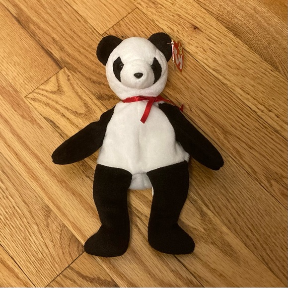 ⭐️ Vintage 1998 Fortune The Panda Bear Ty Beanie Baby - Picture 6 of 13